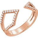 14 Karat Rose Gold 0.20 Carat Diamond Geometric Ring