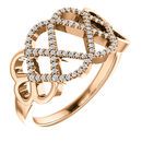 14 Karat Rose Gold 0.20 Carat Diamond Woven Ring