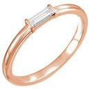 14 Karat Rose Gold 0.17 Carat Diamond Stackable Ring