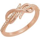 14 Karat Rose Gold 0.12 Carat Diamondfinity-Inspired Ring