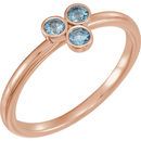 14 Karat Rose Gold Aquamarine Stackable Ring