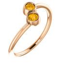 Buy 14 Karat Rose Gold Citrine Two-Stone Ring