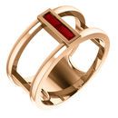 Buy 14 Karat Rose Gold Ruby Baguette Ring