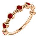 14 Karat Rose Gold  Ruby Ring