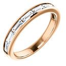 14 Karat Rose Gold White Sapphire Ring