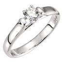 Diamond Ring in 14 Karat  Gold 0.50 Carat Diamond Solitaire Engagement Ring