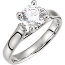 White Diamond Ring in 14 Karat White Gold 0.25 Carat Diamond Round Solitaire Engagement Ring