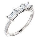 Buy 14 Karat White Gold 1 0.60 Carat Diamond Engagement Ring
