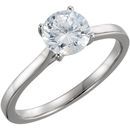 14 Karat White Gold 1 Carat Diamond Solitaire Engagement Ring