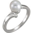 Buy 14 Karat White Gold 7mm Solitaire Ring for Pearl