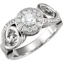 Shop 14 Karat White Gold 0.90 Carat Diamondfinity-Inspired Engagement Ring