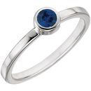 Shop 14 Karat White Gold Blue Sapphire Ring
