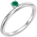 Shop 14 Karat White Gold Genuine Chatham Emerald Ring
