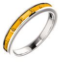 14 Karat White Gold Citrine Ring
