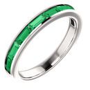14 Karat White Gold Emerald Ring