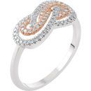 14 Karat White Gold & Rose 0.20 Carat Diamondfinity-Inspired Ring