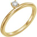 14 Karat Yellow Gold 0.10 Carat Diamond Stackable Ring