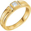 Buy 14 Karat Yellow Gold 0.33 Carat Diamond Men's Ring