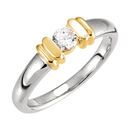 Diamond Ring in 14 Karat Yellow Gold 0.25 Carat Diamond Solitaire Engagement Ring
