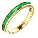 14 Karat Yellow Gold Emerald Ring
