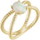Buy 14 Karat Yellow Gold 8x6mm Oval Cabochon Rope Ring Mounting
