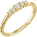 14 Karat Yellow Gold Opal Graduated Five-Stone Ring