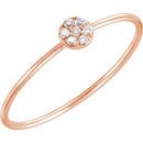 Buy 14 Karat Rose Gold .04 Carat Diamond Petite Circle Ring