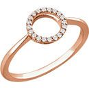 Buy 14 Karat Rose Gold 0.10 Carat Diamond Circle Ring