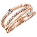 14 Karat Rose Gold 0.25 Carat Diamond Ring