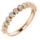 Genuine 14 Karat Rose Gold 0.25 Carat Diamond Ring
