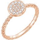 Buy 14 Karat Rose Gold 0.17 Carat Diamond Cluster Rope Ring