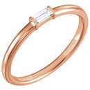 Shop 14 Karat Rose Gold 0.12 Carat Diamond Stackable Ring