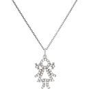 Genuine Diamond Necklace in 14 Karat Genuine Gold 0.20 Carat Diamond Girl 16