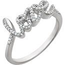 Shop 14 Karat White Gold 0.17 Carat Round Genuine Diamond Ring