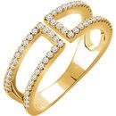 Diamond Ring in 14 Karat Yellow Gold 0.33 Carat Diamond Ring