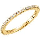 14 Karat Yellow Gold 0.33 Carat Diamond Stackable Ring Size 5