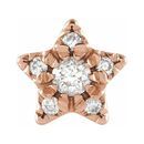 14 Karat Rose Gold .05 Carat Weight Diamond Star Single Earring