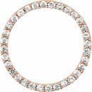 White Diamond Pendant in 14 Karat Rose Gold 1/2 Carat Diamond Circle Pendant VS, F+