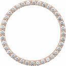 Diamond Pendant in 14 Karat Rose Gold 1 Carat Diamond Circle Pendant VS, F+