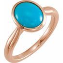 Natural Opal Ring in 14 Karat Rose Gold 10x8 mm Oval Cabochon Ethiopian Opal Ring