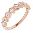 White Lab-Grown Diamond Ring in 14 Karat Rose Gold 3/8 Carat Lab-Grown Diamond Stackable Ring