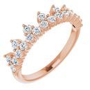 White Lab-Grown Diamond Ring in 14 Karat Rose Gold 5/8 Carat Lab-Grown Diamond Stackable Ring