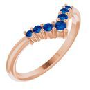 Genuine Sapphire Ring in 14 Karat Rose Gold Genuine Sapphire Graduated 