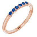 Genuine Sapphire Ring in 14 Karat Rose Gold Genuine Sapphire Stackable Ring