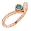 Chatham Created Alexandrite Ring in 14 Karat Rose Gold Chatham Created Alexandrite Solitaire Bezel-Set 
