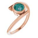 Chatham Created Alexandrite Ring in 14 Karat Rose Gold Chatham® Created Alexandrite Ring