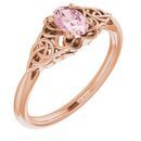 Pink Morganite Ring in 14 Karat Rose Gold Morganite Celtic-Inspired Ring