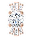 Genuine Sapphire Pendant in 14 Karat Rose Gold Sapphire & 1/6 Carat Diamond Pendant