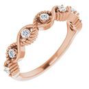 Genuine Sapphire Ring in 14 Karat Rose Gold Sapphire Stackable Ring