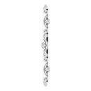 White Diamond Pendant in 14 Karat White Gold .07 Carat Diamond Vintage-Inspired Vertical Bar Pendant